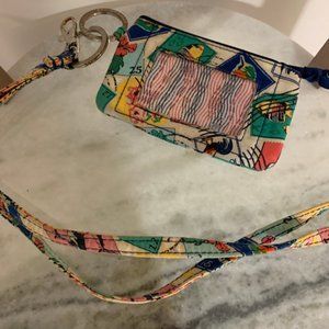 Vera Bradley Travel Print Lanyard & Wallet